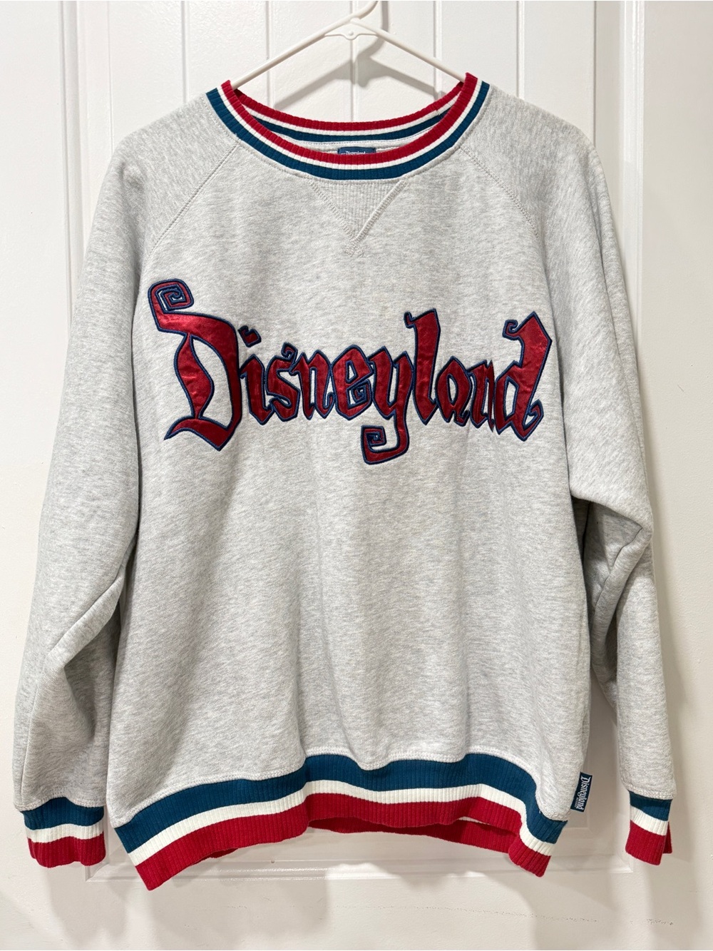 Disney Vault Grey Crewneck Sweatshirt with Red & Blue Trim